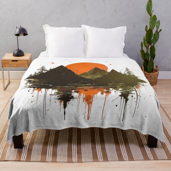 Item preview, Mystic Mountain Dusk: A Grunge Sunset Canvas designed and sold by GabeMountainArt.