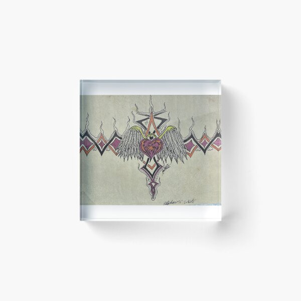 Item preview, angel heart with wing tribal designed and sold by STW0420.
