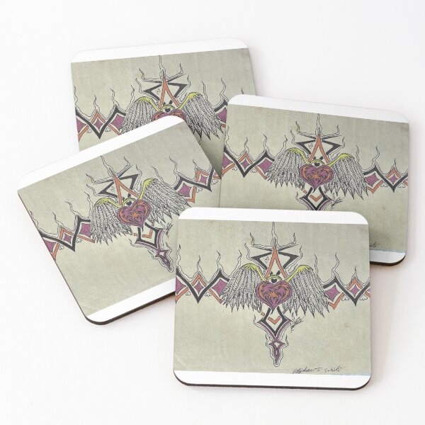 Item preview, angel heart with wing tribal designed and sold by Stephan420.