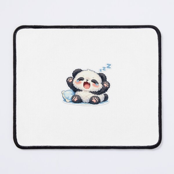 Item preview, Yawning Panda Sticker Kawaii Sleepy Animal Aesthetic for Nap Lovers & Students designed and sold by CutePrintCorner.