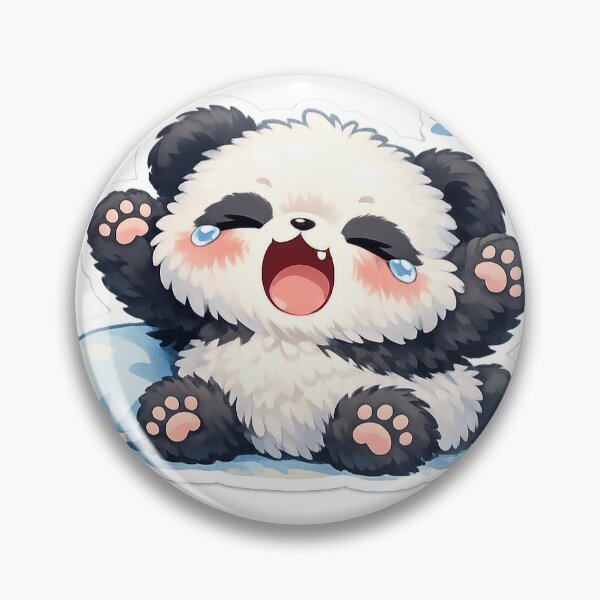 Item preview, Yawning Panda Sticker Kawaii Sleepy Animal Aesthetic for Nap Lovers & Students designed and sold by CutePrintCorner.