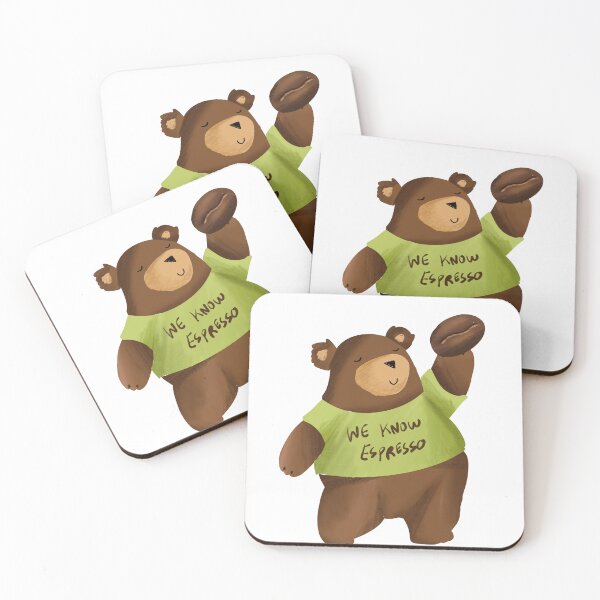 Item preview, We Know Espresso – Funny Bear Coffee Lover Illustration designed and sold by chupichapa.