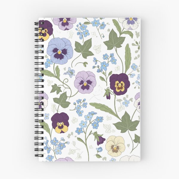 Item preview, Victorian Floral Pattern - Vintage Pansies and Forget Me Nots designed and sold by Dzblack.