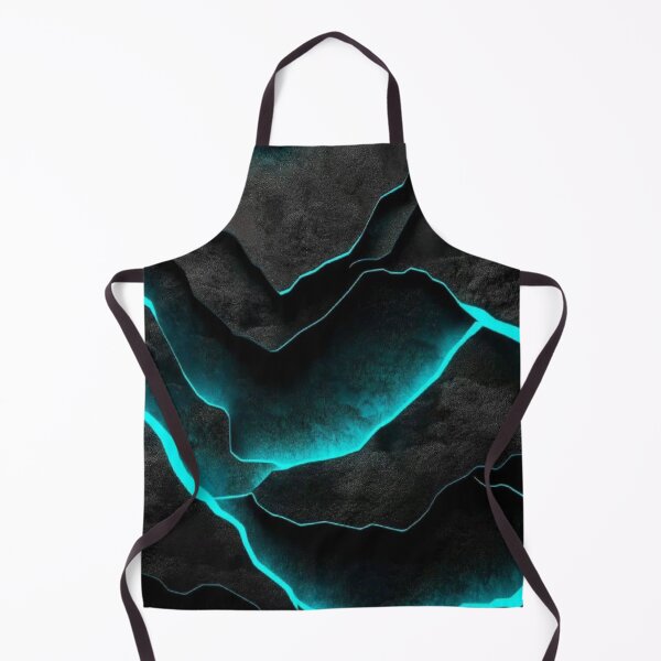 Item preview, Glowing Neon Cyan Cracks in Dark Obsidian Rock Abstract Texture designed and sold by LYAN-STORE.