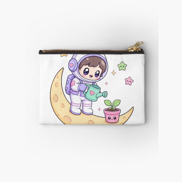 Item preview, Kawaii Astronaut Watering Plant on Moon | Cute Space Garden designed and sold by ASTROVIA .
