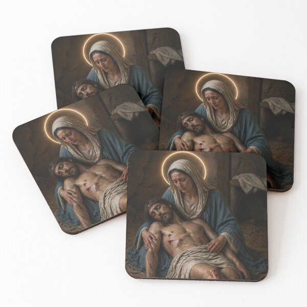 Item preview, Pietà — Our Lady of Sorrows designed and sold by Kutji.Sacred.Art.