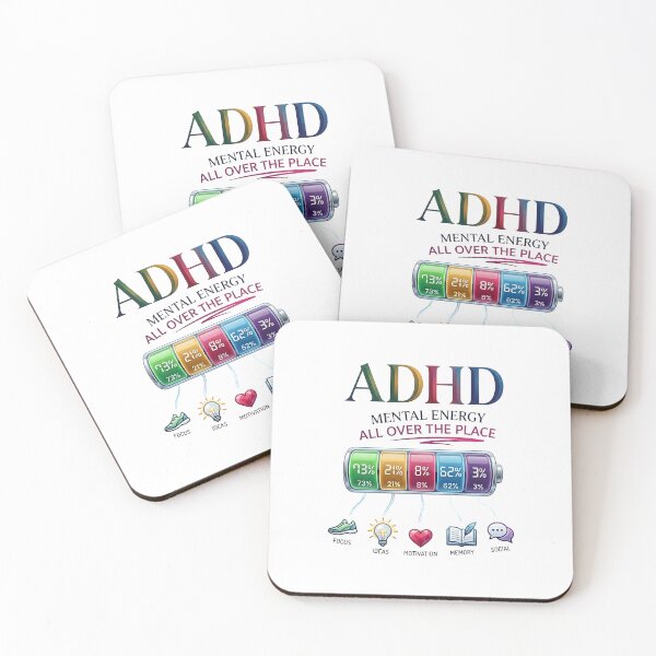 Item preview, ADHD Mental Energy All Over the Place  Neurodivergent Humor & Relatable ADHD Quote designed and sold by Marti’s Shop Corner.