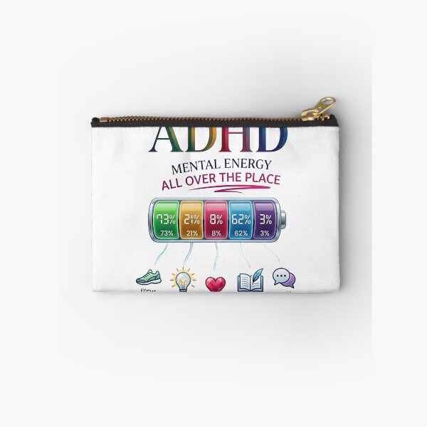 Item preview, ADHD Mental Energy All Over the Place  Neurodivergent Humor & Relatable ADHD Quote designed and sold by Marti’s Shop Corner.