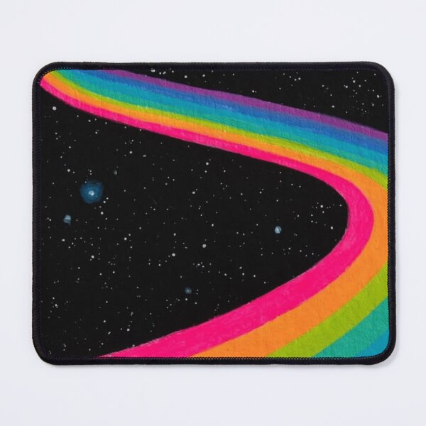 Item preview, Rainbow Road in Space Wavy Retro 70s Cosmic Road Illustration designed and sold by LYAN-STORE.