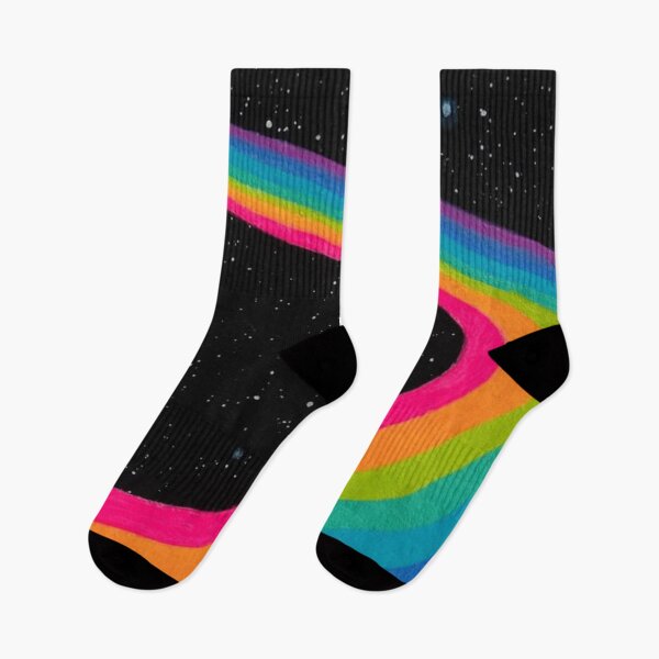 Item preview, Rainbow Road in Space Wavy Retro 70s Cosmic Road Illustration designed and sold by LYAN-STORE.