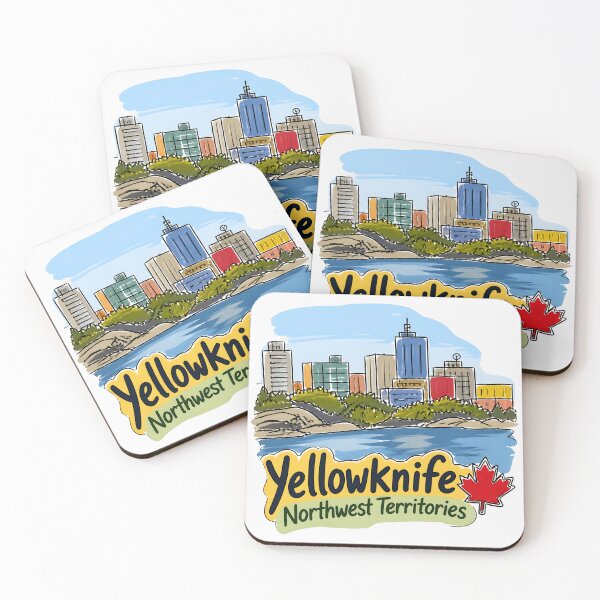 Item preview, Yellowknife NWT Cute Colorful Landscape Skyline Pride designed and sold by HowToCanadian.