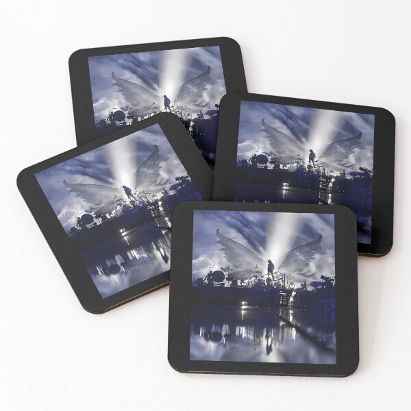 Item preview, Silhouette Drummer On Stage Angel Wings Light Reflection designed and sold by Doodlly.