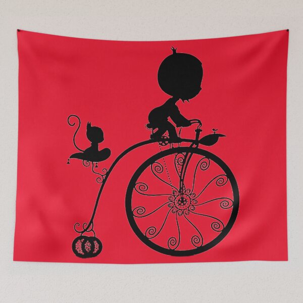 Item preview, Ruby Gloom Bike Silhoutte with Cat designed and sold by QueenAlicorn.