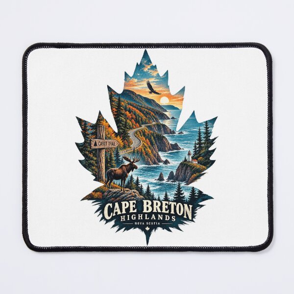 Item preview, Cape Breton Highlands Nova Scotia Cabot Trail Maple Leaf Travel Art designed and sold by Shakhbata-1.