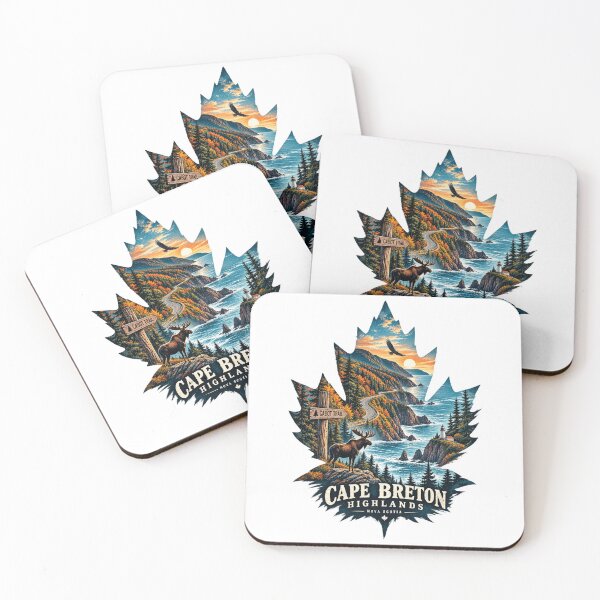 Item preview, Cape Breton Highlands Nova Scotia Cabot Trail Maple Leaf Travel Art designed and sold by Shakhbata-1.