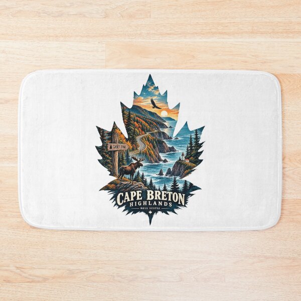 Item preview, Cape Breton Highlands Nova Scotia Cabot Trail Maple Leaf Travel Art designed and sold by Shakhbata-1.
