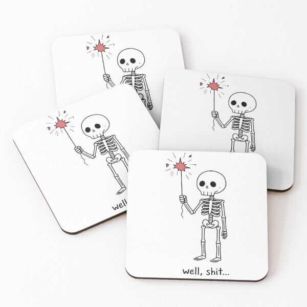 Item preview, "Well, Shit" Skeleton Balloon | Funny Sarcastic Halloween Tee designed and sold by MOCH- ART.