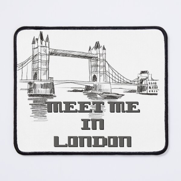 Item preview, Meet me in london - Vintage Tower Bridge travel design designed and sold by AaryaGraphics.
