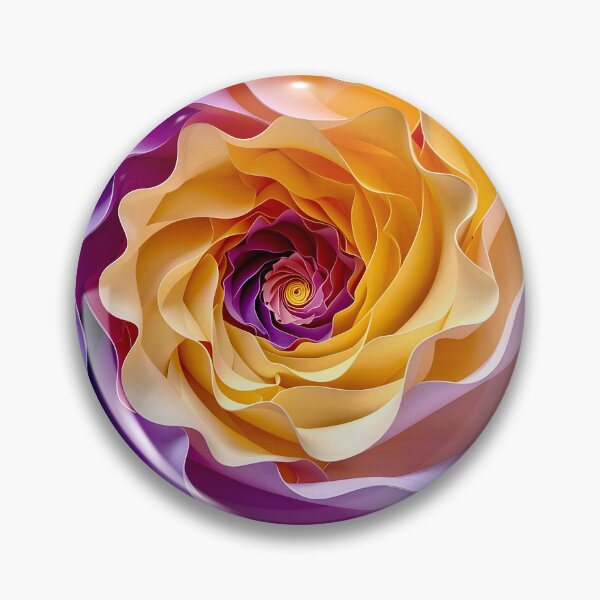 Item preview, Vibrant Spiral Flower in Purple and Yellow designed and sold by Vicky Brago-Mitchell®.