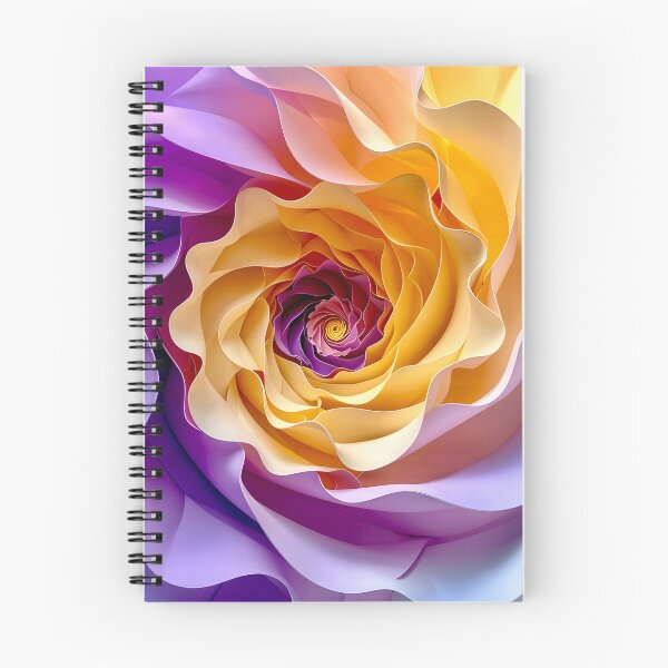 Item preview, Vibrant Spiral Flower in Purple and Yellow designed and sold by Vicky Brago-Mitchell®.