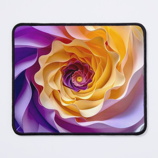 Item preview, Vibrant Spiral Flower in Purple and Yellow designed and sold by Vicky Brago-Mitchell®.