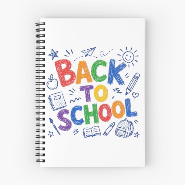 Item preview, Back To School Colorful Doodle Icons Typography Design designed and sold by GibasVisuals.