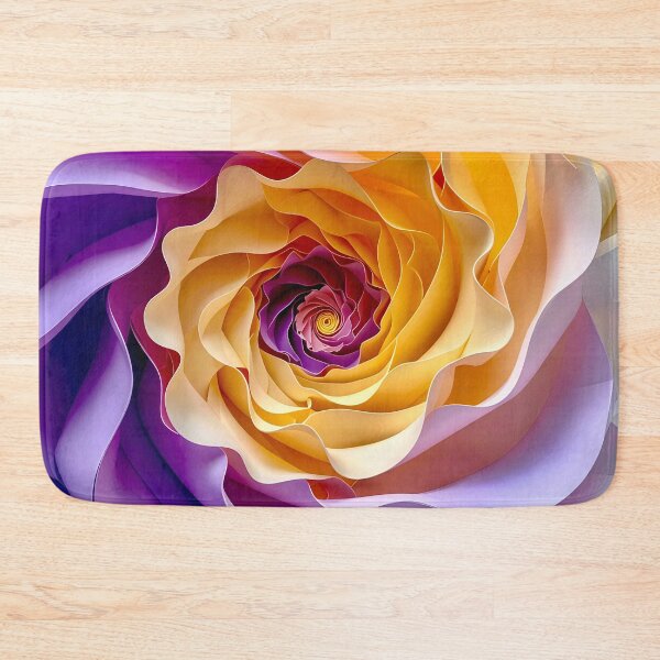 Item preview, Vibrant Spiral Flower in Purple and Yellow designed and sold by Vicky Brago-Mitchell®.