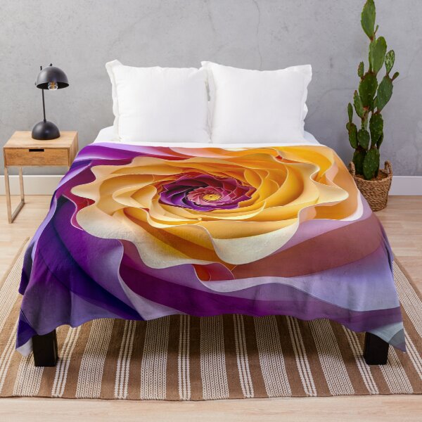 Item preview, Vibrant Spiral Flower in Purple and Yellow designed and sold by Vicky Brago-Mitchell®.