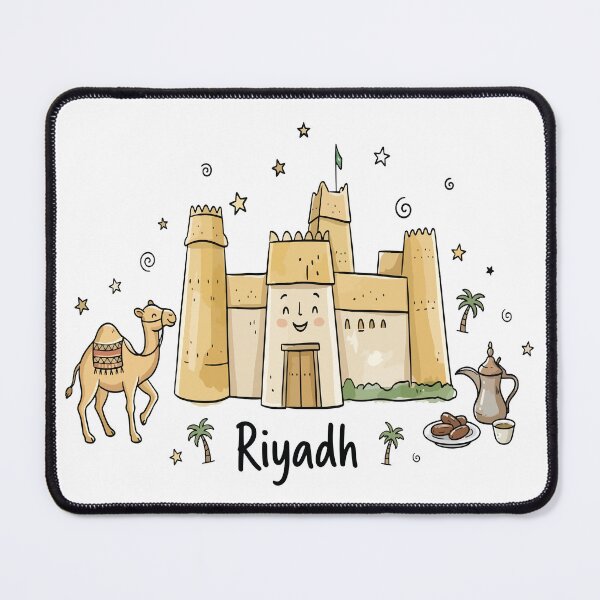 Item preview, Cute Masmak Fort Riyadh Doodle Art designed and sold by RamyGallery.