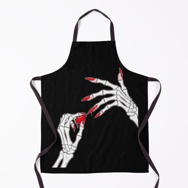 Item preview, Skeleton Hands Manicure Red Nails Polish Gothic Halloween designed and sold by CF_VintageDesign.