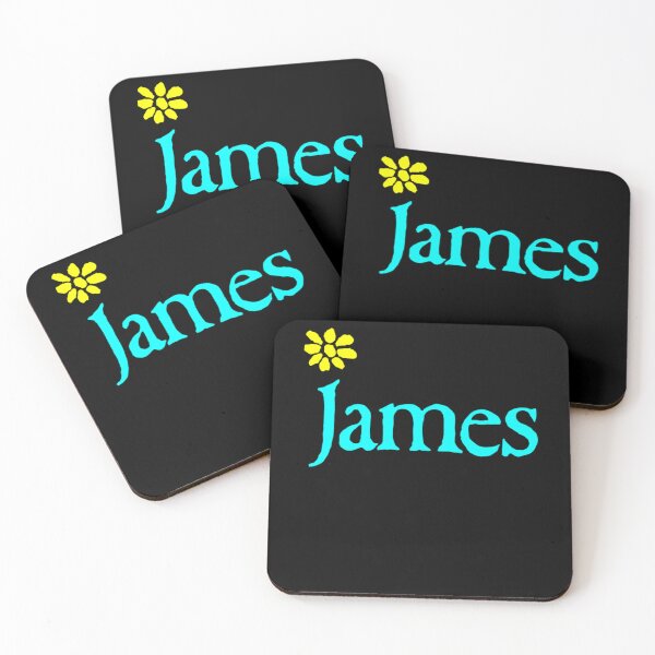 Item preview, James Cyan Text With Yellow Flower designed and sold by DripLoot.
