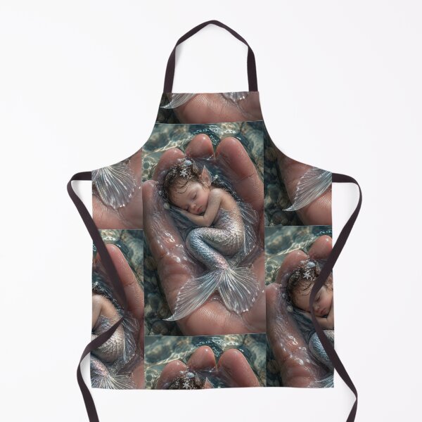 Item preview, Sleeping Baby Mermaid in Water – Enchanted Ocean Fantasy Art designed and sold by Bhaskar Digital Art.