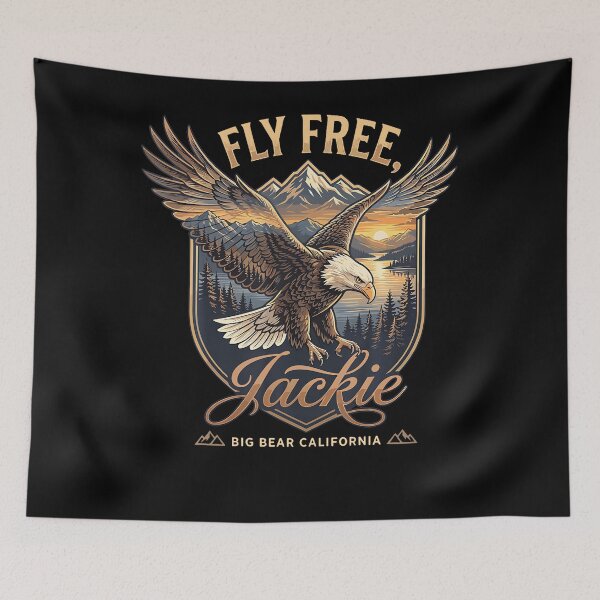 Item preview, Fly Free Jackie Big Bear Bald Eagle Memorial Tribute designed and sold by HaytamShop.
