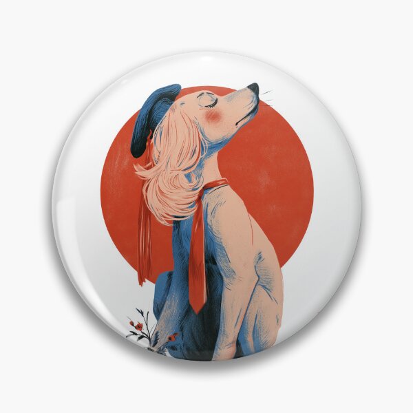 Item preview, Chic Dog in a Beret and Tie – Frenchie Artist Illustration designed and sold by ROD.