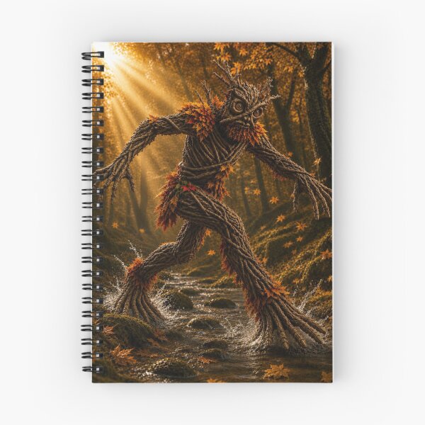 Item preview, Autumn Forest Guardian Crossing a Woodland Stream designed and sold by JUTElCONIC.