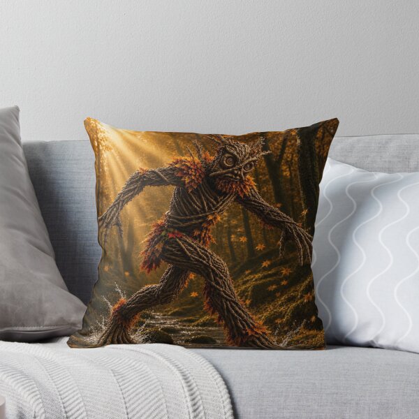 Item preview, Autumn Forest Guardian Crossing a Woodland Stream designed and sold by JUTElCONIC.