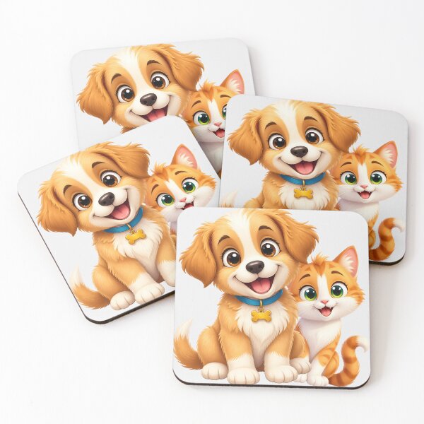 Item preview, Cute Dog & Cat Best Friends designed and sold by naragon4289.