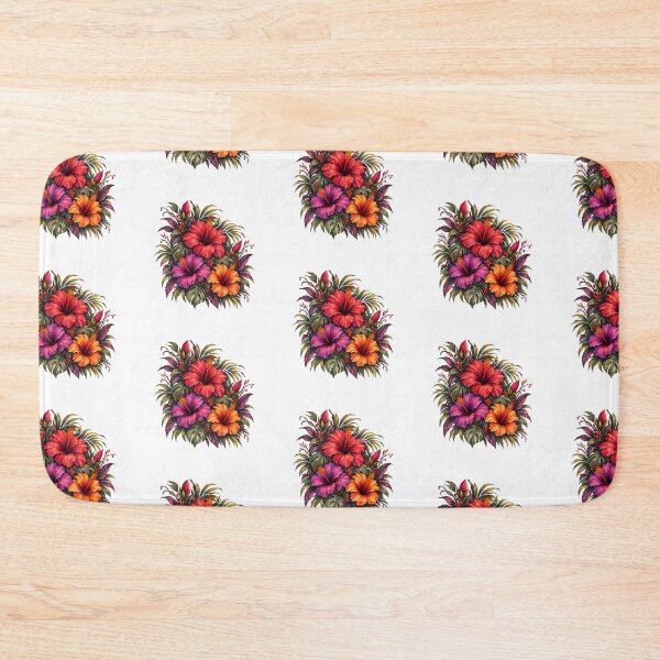 Item preview, Tropical Hibiscus Trio Watercolor - Red Purple Orange Floral Botanical designed and sold by Nolmo.