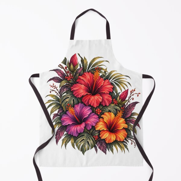 Item preview, Tropical Hibiscus Trio Watercolor - Red Purple Orange Floral Botanical designed and sold by Nolmo.