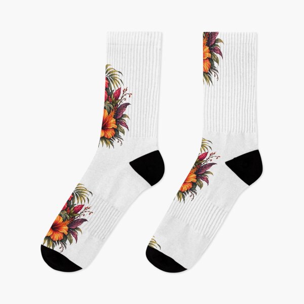 Item preview, Tropical Hibiscus Trio Watercolor - Red Purple Orange Floral Botanical designed and sold by Nolmo.