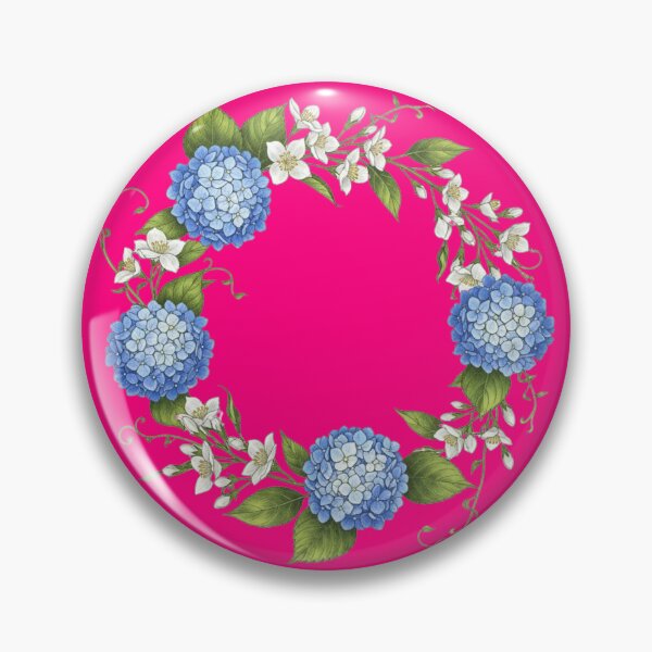 Item preview, Victorian Blue Hydrangea Wreath - Vintage Botanical Floral Art designed and sold by Dzblack.