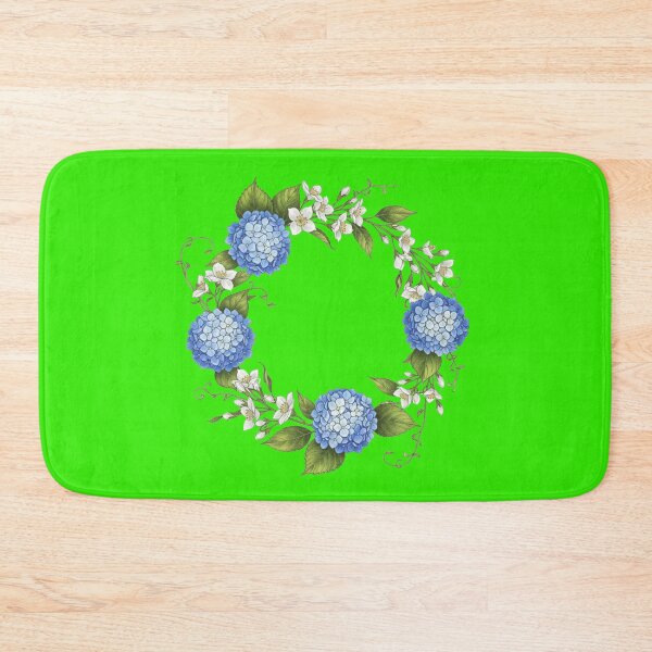 Item preview, Victorian Blue Hydrangea Wreath - Vintage Botanical Floral Art designed and sold by Dzblack.