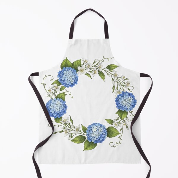 Item preview, Victorian Blue Hydrangea Wreath - Vintage Botanical Floral Art designed and sold by Dzblack.