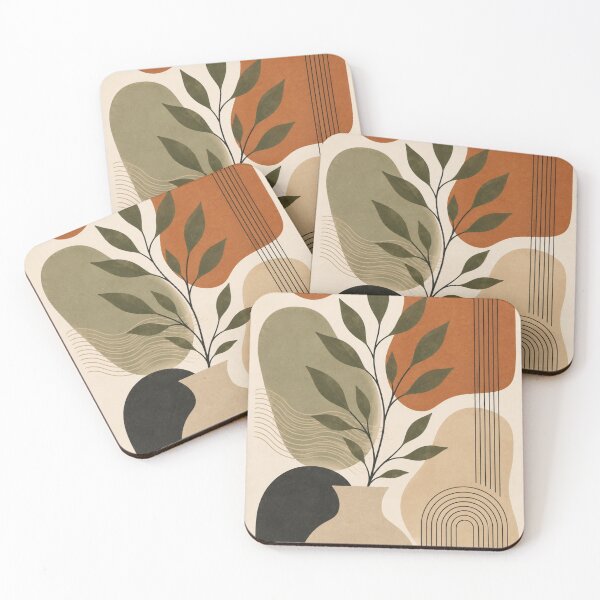 Item preview, Earthy Botanical Shapes Composition designed and sold by Zaramodo.