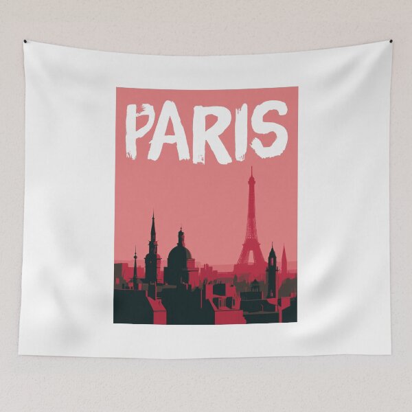 Item preview, Paris Skyline, Vintage Eiffel Tower Wall Art designed and sold by MarkedArtPrints.