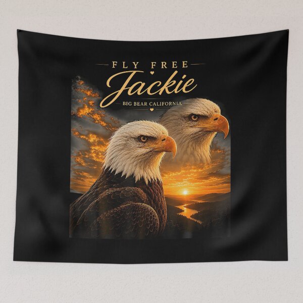 Item preview, Fly Free Jackie Bald Eagle Memorial Tribute designed and sold by Amerakstore.