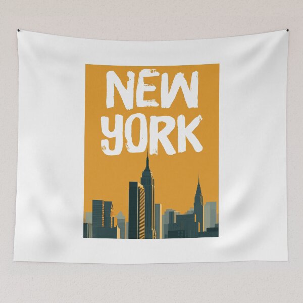 Item preview, New York Skyline, Vintage Empire State Wall Art designed and sold by MarkedArtPrints.