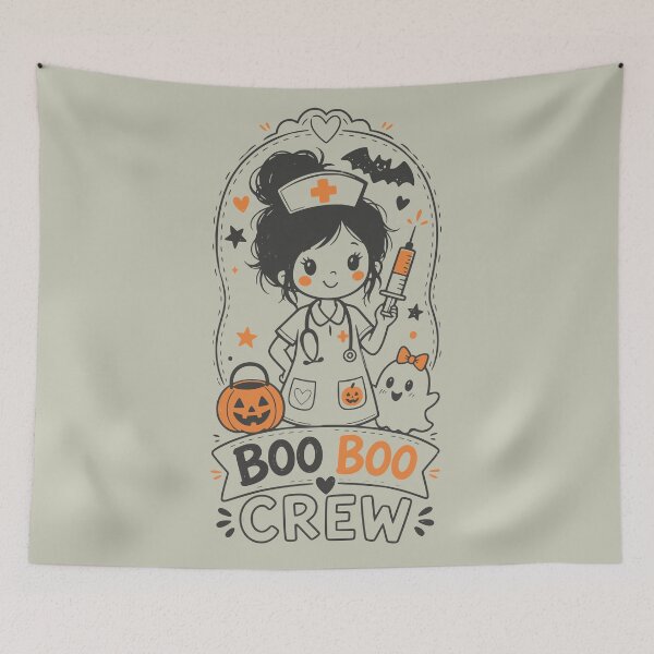 Item preview, Cute Spooky Nurse Halloween Boo Boo Crew designed and sold by Studio Bootleg.