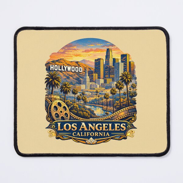 Item preview, Los Angeles Hollywood, Travel Vintage Illustration designed and sold by Alice Cristalis.