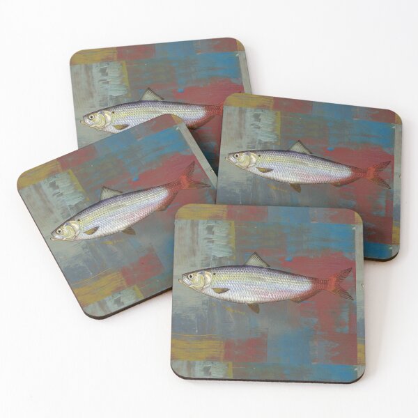 Item preview, Peces vintage sobre fondo abstracto pintado, técnica mixta, collage. designed and sold by SiliconValleyUS.